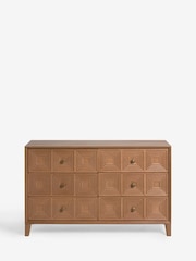 Brown Thalia Solid Mango Wood 6 Drawer Wide Chest of Drawers - Image 6 of 9