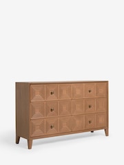 Brown Thalia Solid Mango Wood 6 Drawer Wide Chest of Drawers - Image 7 of 9