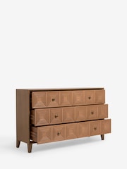 Brown Thalia Solid Mango Wood 6 Drawer Wide Chest of Drawers - Image 8 of 9