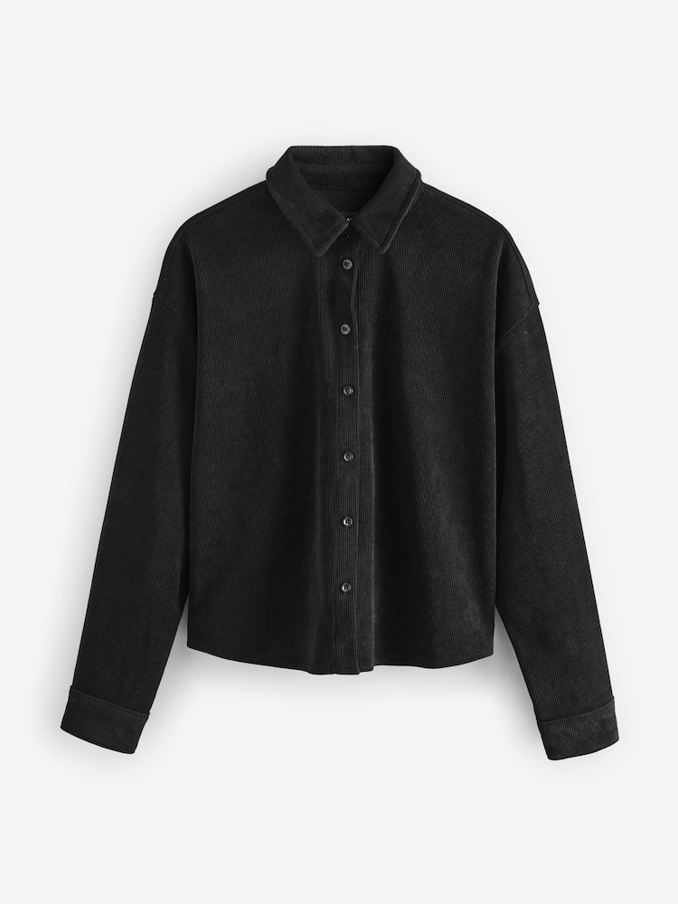 Zwart - Corduroy overhemd - Image 6 of 8