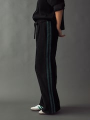Black Side Stripe Pull On Wide Leg Corduroy Trousers - Image 3 of 8