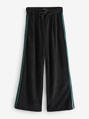 Black Side Stripe Pull On Wide Leg Corduroy Trousers - Image 6 of 8