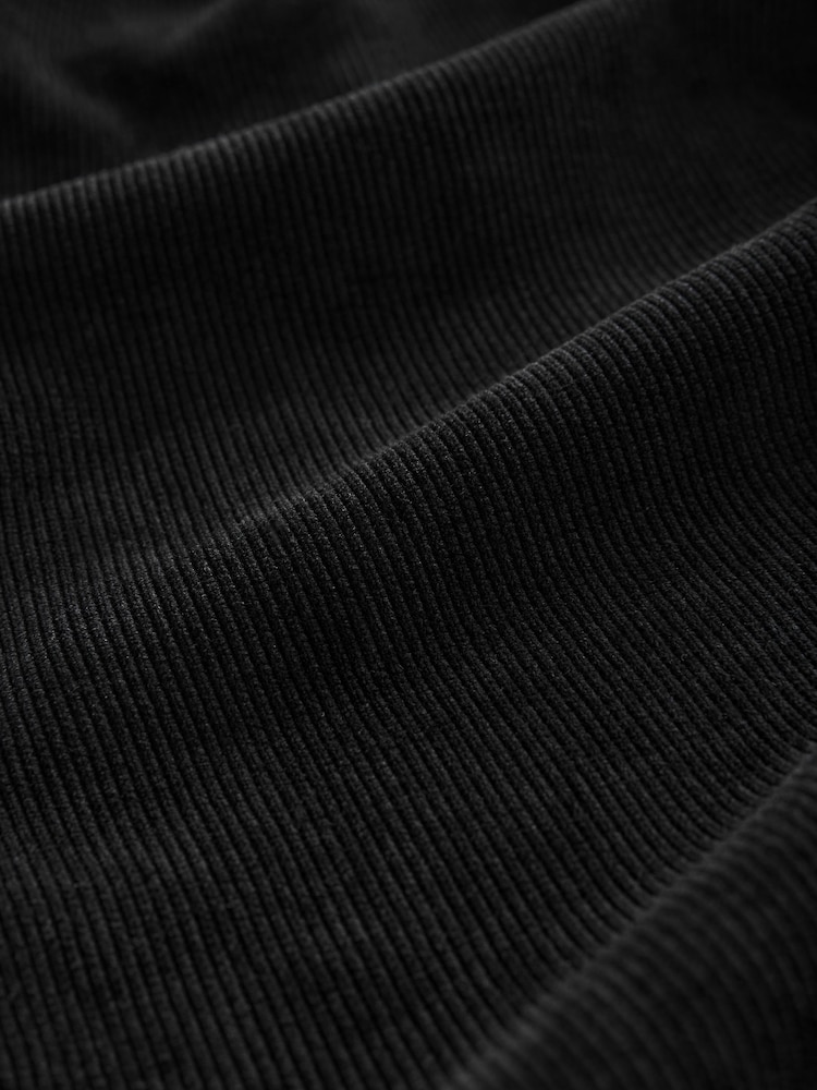Zwart met zijstreep - Pull On Wide Leg Corduroy Trousers - Image 7 of 8
