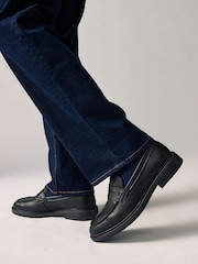 Black Chunky Saddle Loafers - Image 1 of 5