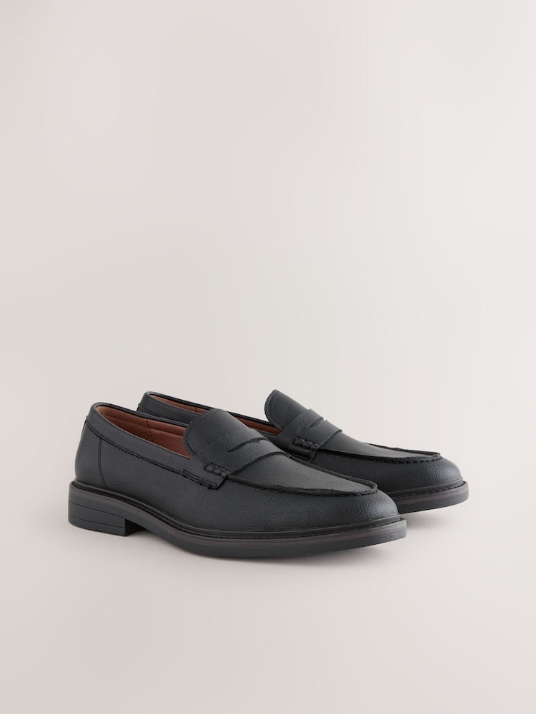 Black Chunky Saddle Loafers - Image 2 of 5
