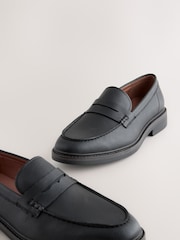 Black Chunky Saddle Loafers - Image 4 of 5
