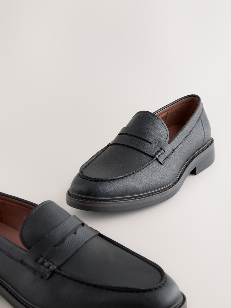 Black Chunky Saddle Loafers - Image 4 of 5