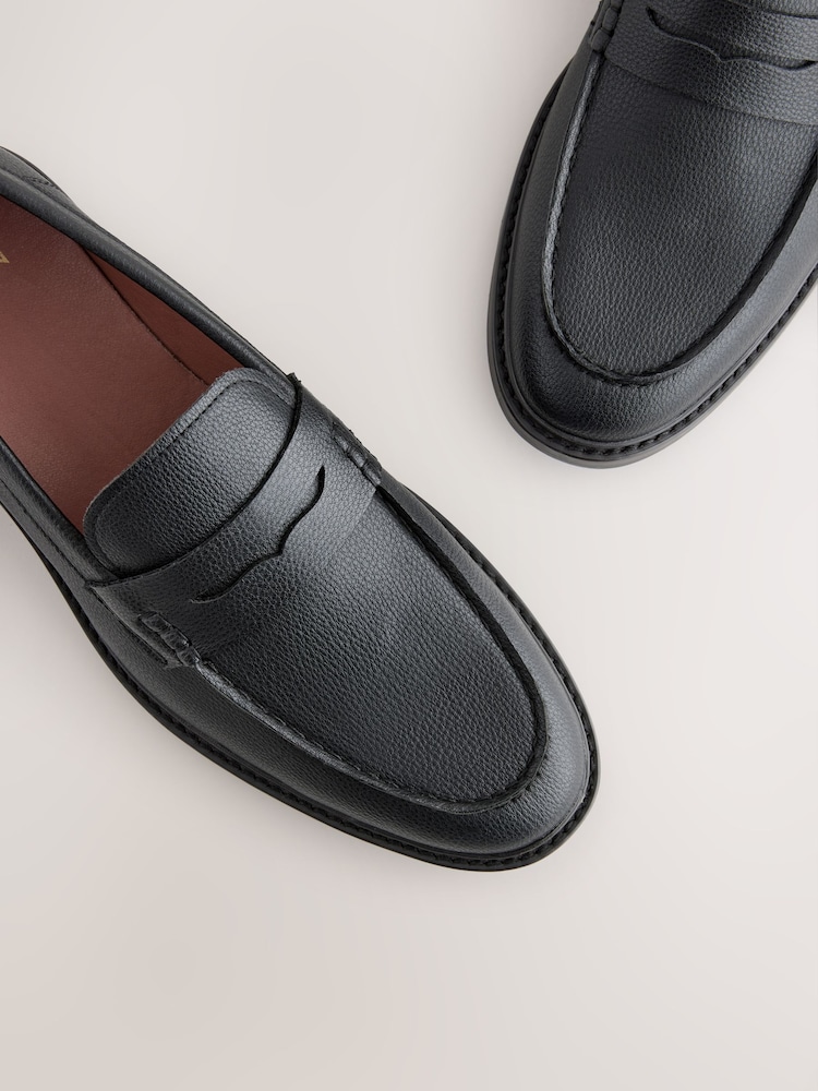 Black Chunky Saddle Loafers - Image 5 of 5