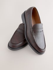 Brown Chunky Saddle Loafers - Image 4 of 7