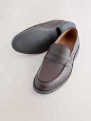 Brown Chunky Saddle Loafers - Image 5 of 7