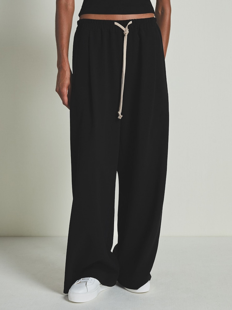 LES 100 CIELS Black Reiss | Les 100 Ciels Twill Trousers with Wool - Image 1 of 7
