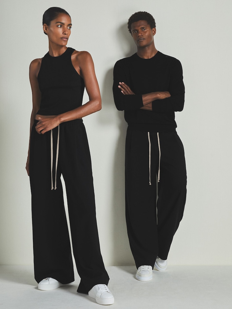 LES 100 CIELS Black Reiss | Les 100 Ciels Twill Trousers with Wool - Image 7 of 7