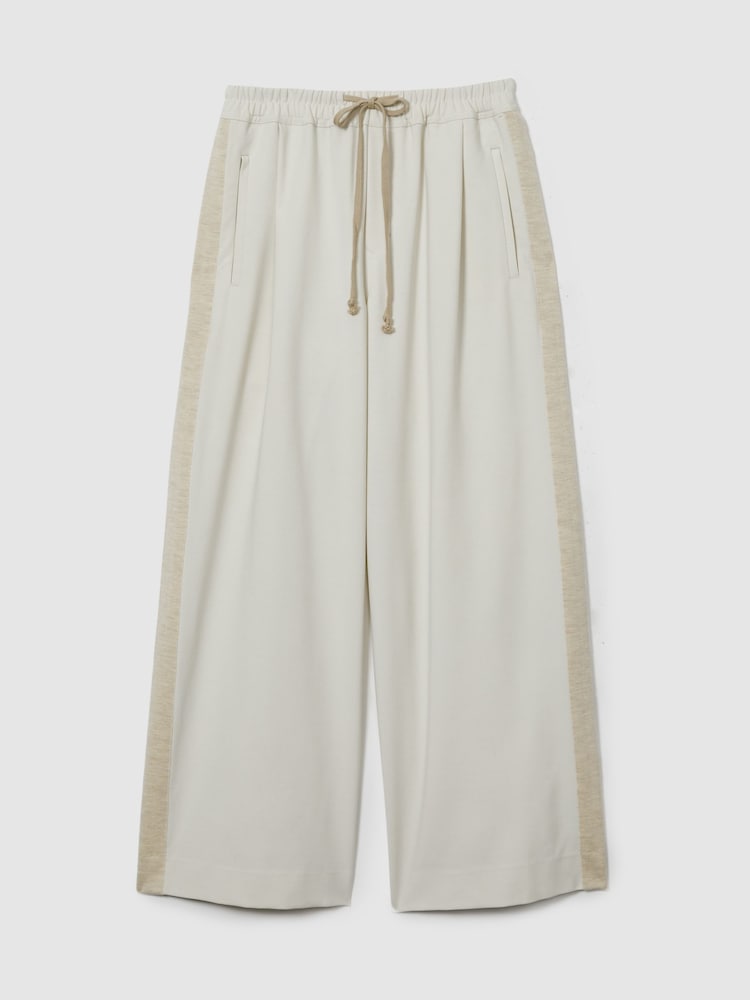 LES 100 CIELS Cream Reiss | Les 100 Ciels Twill Trousers with Wool - Image 2 of 6