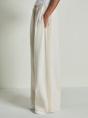 LES 100 CIELS Cream Reiss | Les 100 Ciels Twill Trousers with Wool - Image 3 of 6
