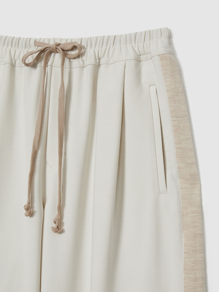 LES 100 CIELS Cream Reiss | Les 100 Ciels Twill Trousers with Wool - Image 6 of 6