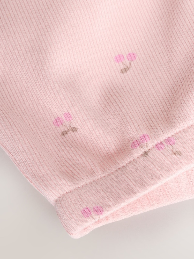 Pink Frill Hem Baby Shorts 4 Pack - Image 9 of 12