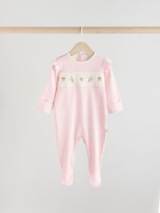 Roza z jagodami - dojenček Ovratnik 100% bombaž Sleepsuits 3 Paket - Slika 3 iz 13