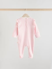 Roza z jagodami - dojenček Ovratnik 100% bombaž Sleepsuits 3 Paket - Slika 6 iz 13