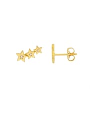 Estella Bartlett Gold Tone Cubic Zirconia Star Stud Crawler Earrings - Image 1 of 2