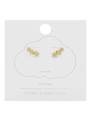 Estella Bartlett Gold Tone Cubic Zirconia Star Stud Crawler Earrings - Image 2 of 2