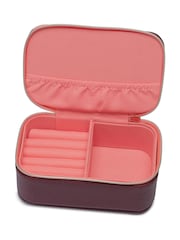 Estella Bartlett Red Burgundy Colour Block Mini Jewellery Box - Image 2 of 4