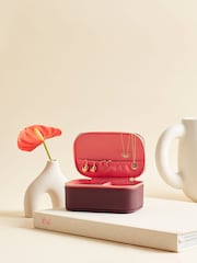 Estella Bartlett Red Burgundy Colour Block Mini Jewellery Box - Image 4 of 4