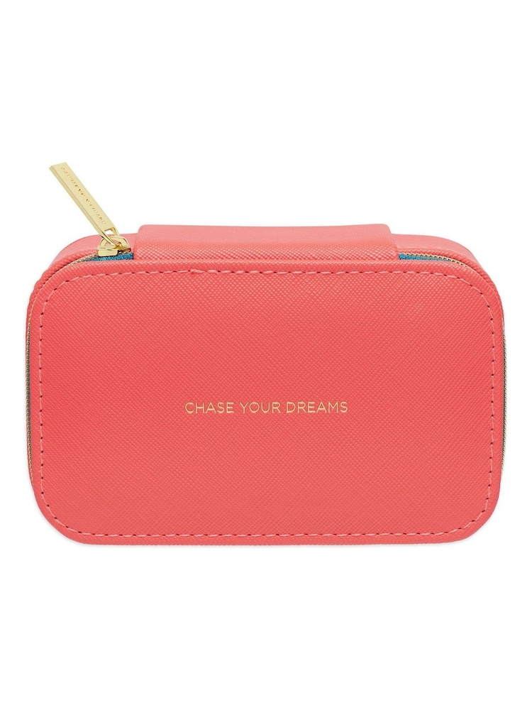 Estella Bartlett Pink Coral Pink Block colour Mini Jewellery Box - Image 1 of 4