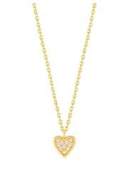 Estella Bartlett Gold Tone Pave Mini Heart Necklace - Image 2 of 3