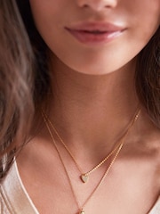 Estella Bartlett Gold Tone Pave Mini Heart Necklace - Image 3 of 3