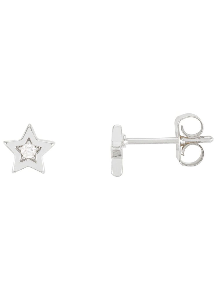 Estella Bartlett Silver Tone Cubic Zirconia Star Stud Earrings - Image 1 of 2