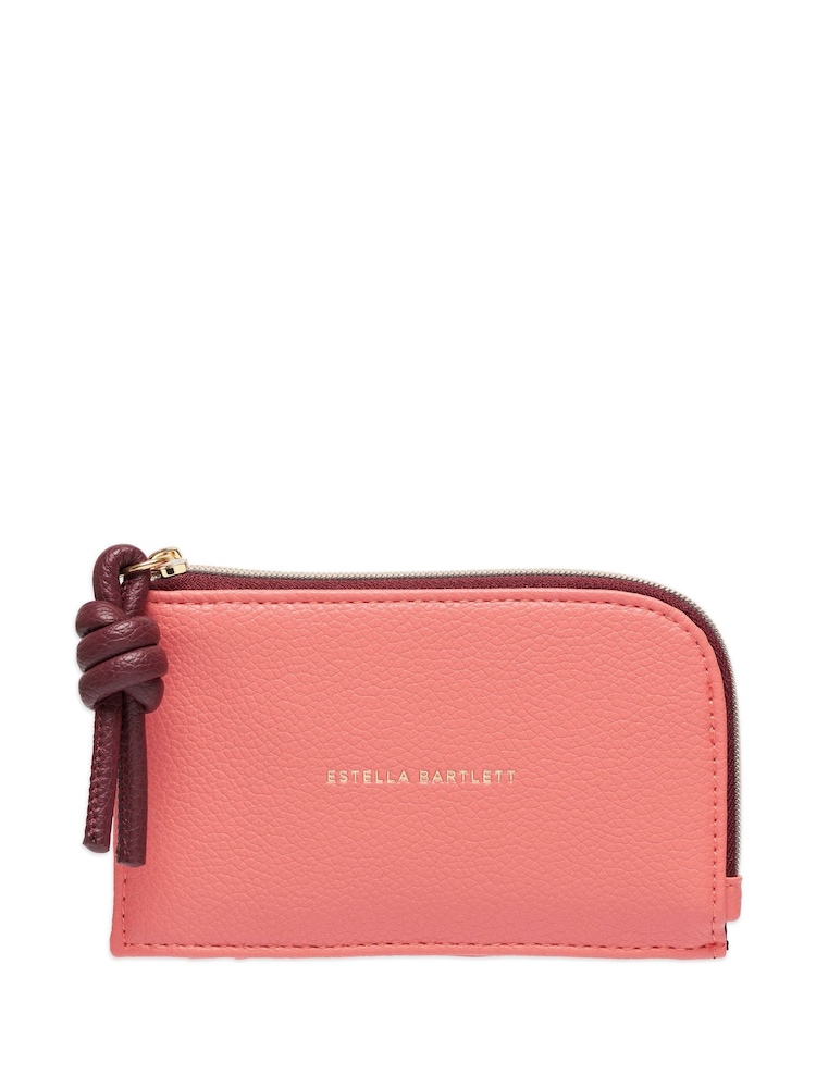 Estella Bartlett Pink Coral Knot Card Purse - Image 1 of 2