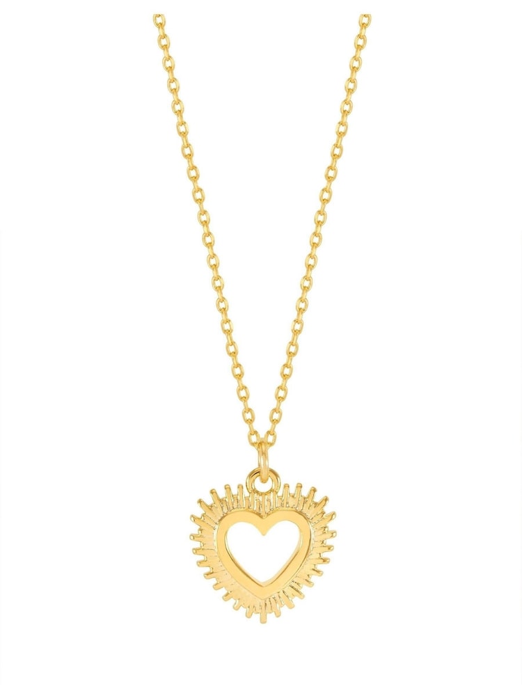 Estella Bartlett Gold Tone Heartburst Necklace - Image 1 of 4