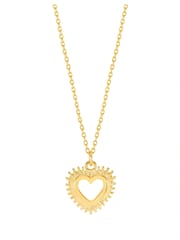 Estella Bartlett Gold Tone Heartburst Necklace - Image 2 of 4