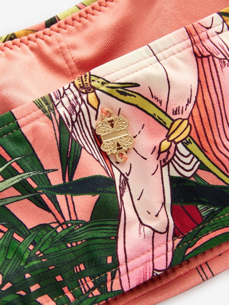 Never Fully Dressed Pink Toucan Crop Bikini Top - Image 5 of 6