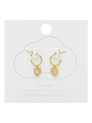 Estella Bartlett Gold Tone Heartburst Hoop Earrings - Image 2 of 3