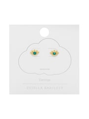 Estella Bartlett Gold Tone Cubic Zirconia Eye Stud Earrings - Image 2 of 3