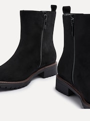 Linzi Black Holland Wide Fit Faux Suede Chelsea Boots With Stretch Panel - Image 5 of 6