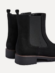 Linzi Black Holland Wide Fit Faux Suede Chelsea Boots With Stretch Panel - Image 6 of 6