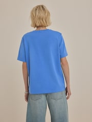 Bright Blue Heavyweight Short Sleeve Crew Neck T-Shirt - Image 2 of 6