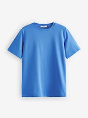 Bright Blue Heavyweight Short Sleeve Crew Neck T-Shirt - Image 4 of 6