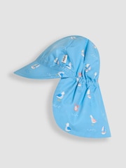 JoJo Maman Bébé Blue Flap Sun Hat - Image 1 of 3