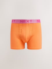 Orange/Blue/Pink Contrast Brights 5 Pack A-Front Boxers - Image 3 of 9