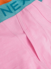 Orange/Blue/Pink Contrast Brights 5 Pack A-Front Boxers - Image 8 of 9