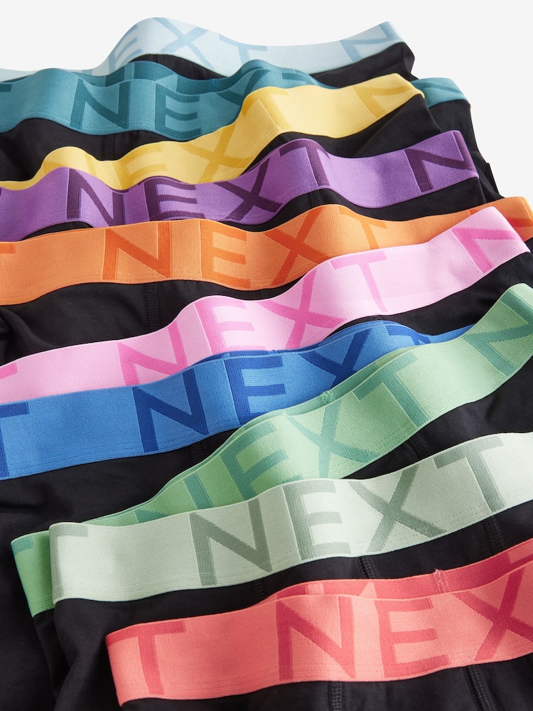 Negro con cinturilla de color intenso - Pack de 10 bóxers de alto contenido en algodón - Imagen 13 de 13 Negro con cinturilla de color intenso - Pack de 10 bóxers de alto contenido en algodón - Imagen 13 de 13