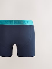 Navy Bright Contrast Waistband 10 pack A-Front Boxers - Image 12 of 14
