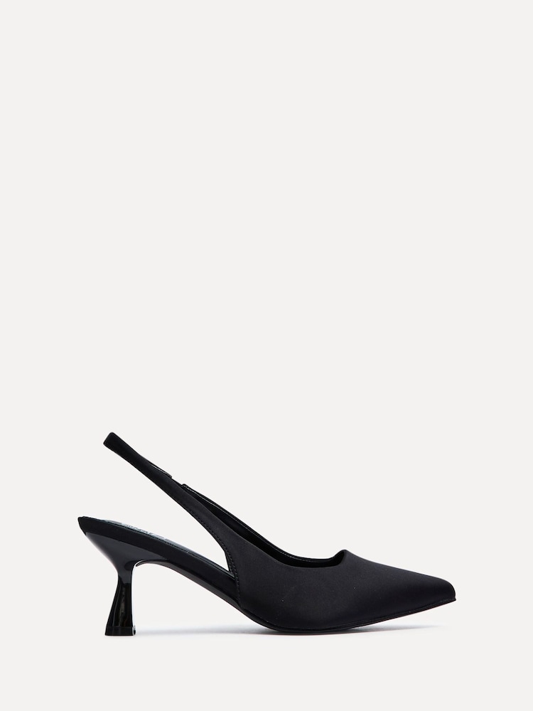 Linzi Black Izzie Wide Fit Slingback Court Heels - Image 2 of 5
