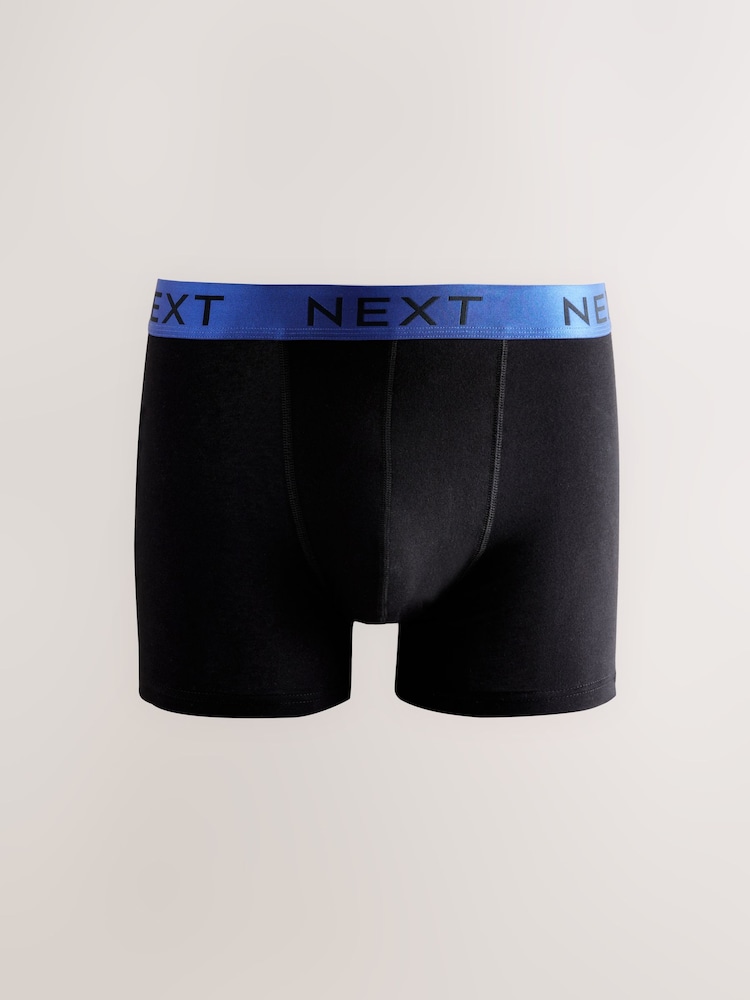 Black Bright Contrast Waistbands Trunks 10 Pack - Image 2 of 14
