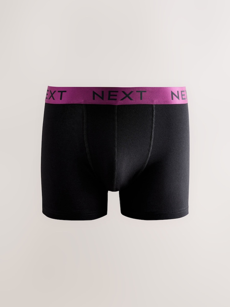 Leuchtende Kontrast-Taillenbänder, Schwarz - Unterhosen, 10er-Pack - Image 3 of 14