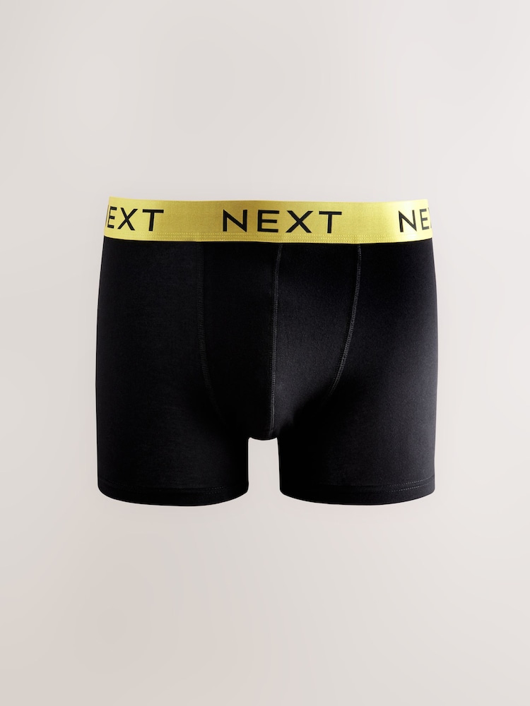 Leuchtende Kontrast-Taillenbänder, Schwarz - Unterhosen, 10er-Pack - Image 6 of 14