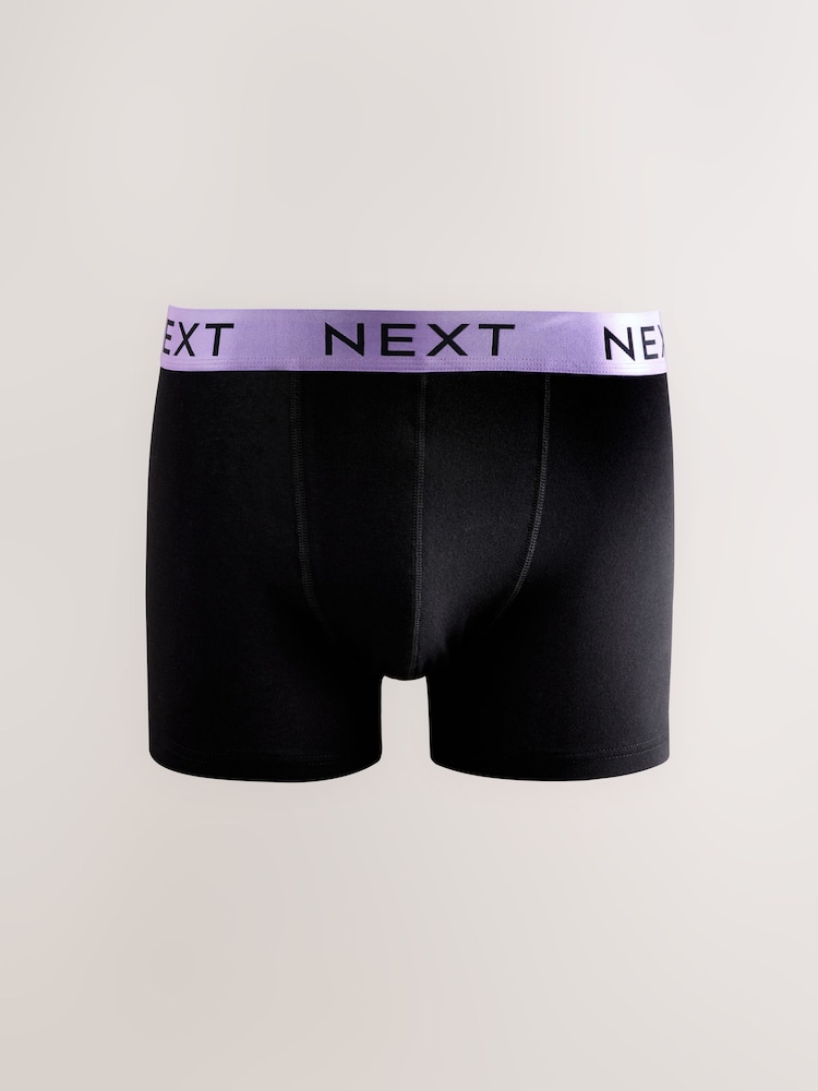 Leuchtende Kontrast-Taillenbänder, Schwarz - Unterhosen, 10er-Pack - Image 7 of 14